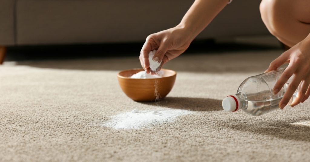 How to Clean Carpet Stains with Vinegar and Baking Soda
